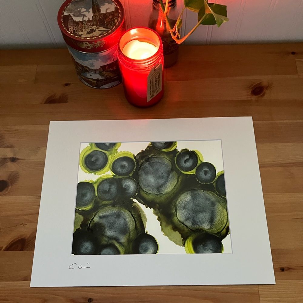 New Original Signed Artwork Alcohol Ink on Paper 114